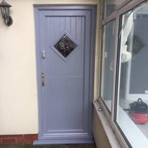 grey Exterior HMG uPVC paint on front of house