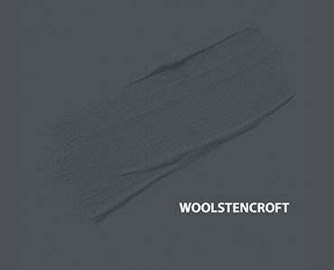 HMG Paints - Woolstencroft - A modern slate grey inspired by the mill rooftops which aligned the River Irk. Can transform rooms and exteriors into dramatic, rich spaces.
